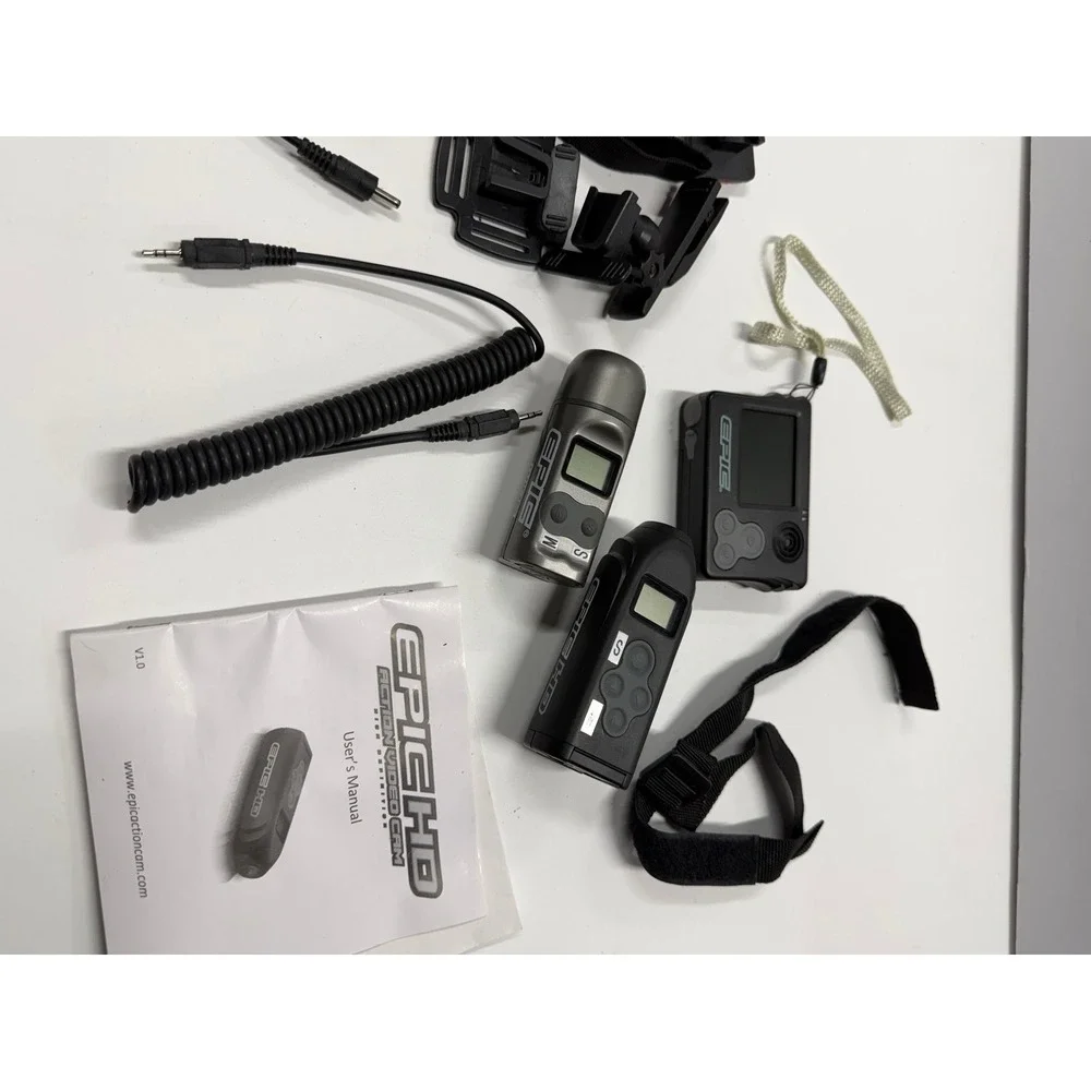 Epic HD Action Video Cam Bundle with Viewer Screen and Mounting Accessories